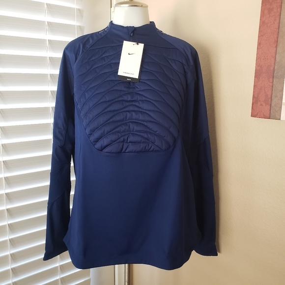 Nike winter warrior padded drill top pullover blue extra large XL new - Picture 4 of 15